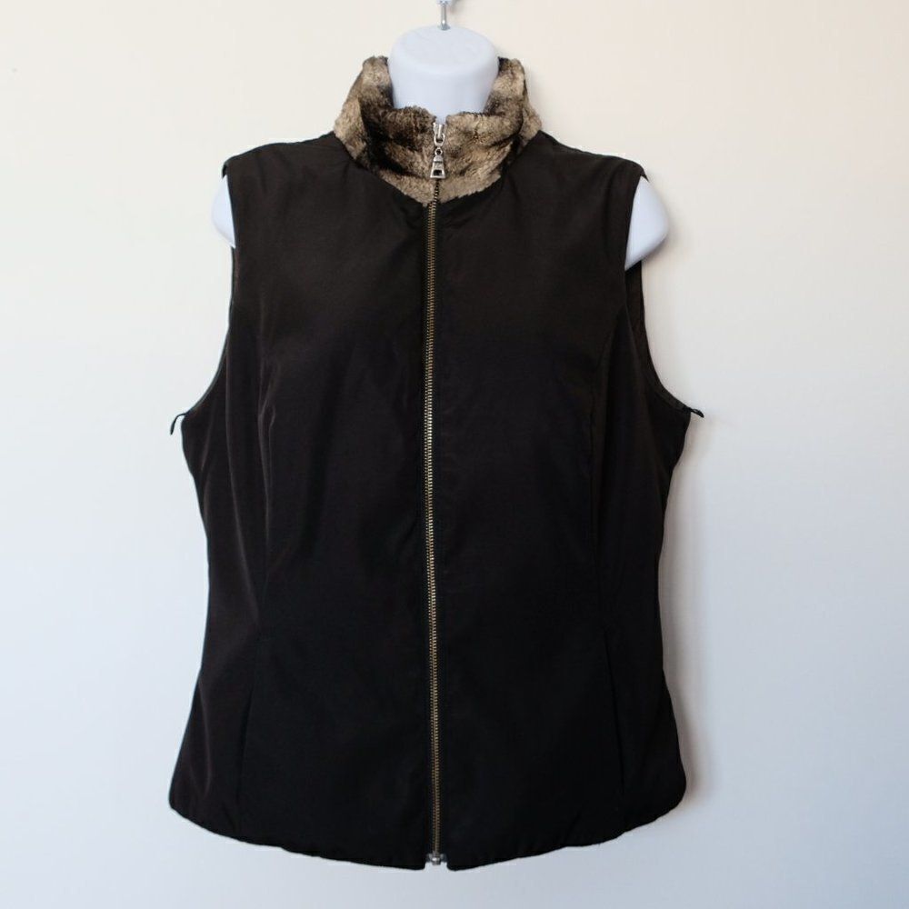 Danier Women's Vest With Furry Collar S